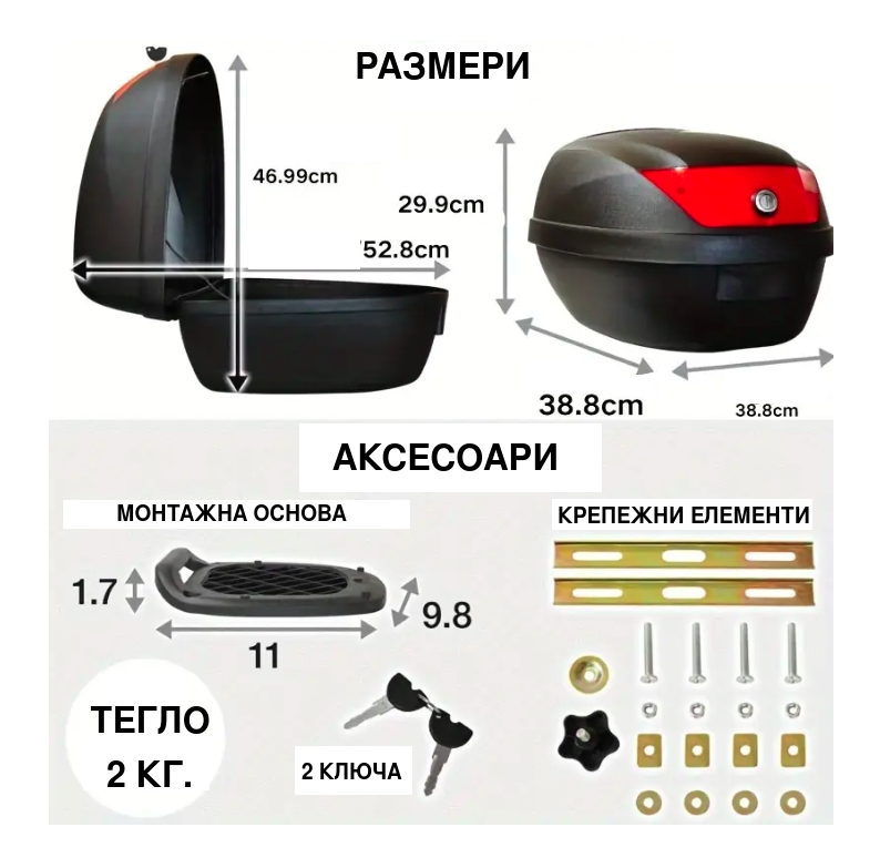 включва и система за закрепване